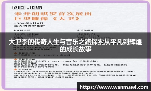 大卫李的传奇人生与音乐之路探索从平凡到辉煌的成长故事